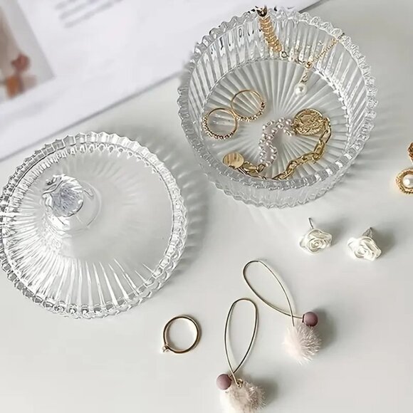 1pc.  Glass Trinket - Jewelry Jar - Picture 3 of 4